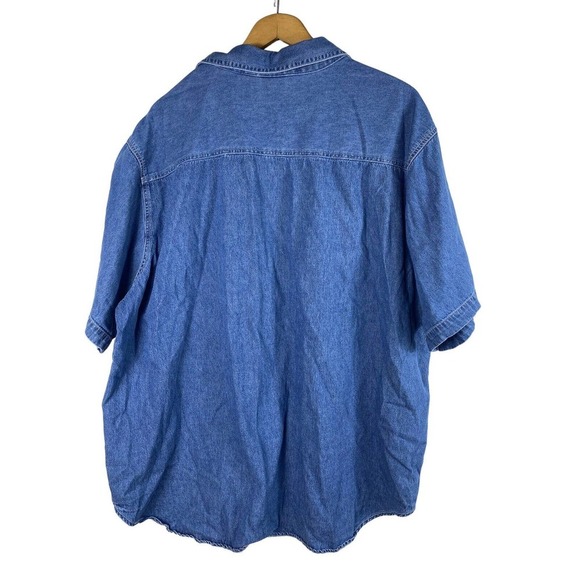 Quizz Shirt 24 2X Embroidered Denim Chambray Sailboat Boat Nautical Womens - Picture 7 of 7